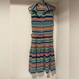 Calvin Klein Multicolor Striped Sleeveless Dress Size 10